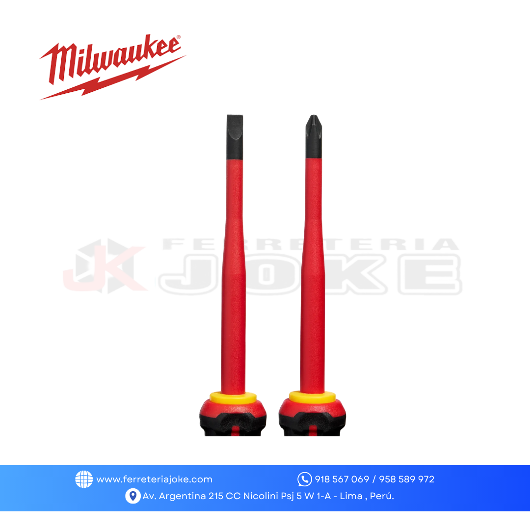JUEGO DESARMADOR AISLADO 1000V 2 PZS 48-22-220 MILWAUKEE