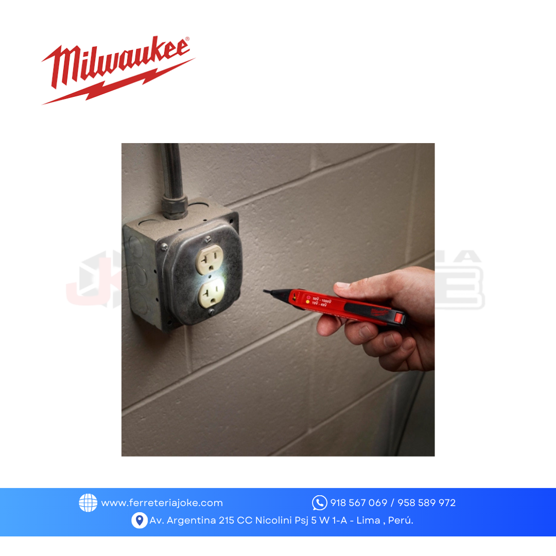 DETECTOR DE VOLTAJE DOBLE RANGO ENTRE 10 Y 1000V 2203-20 MILWAUKEE