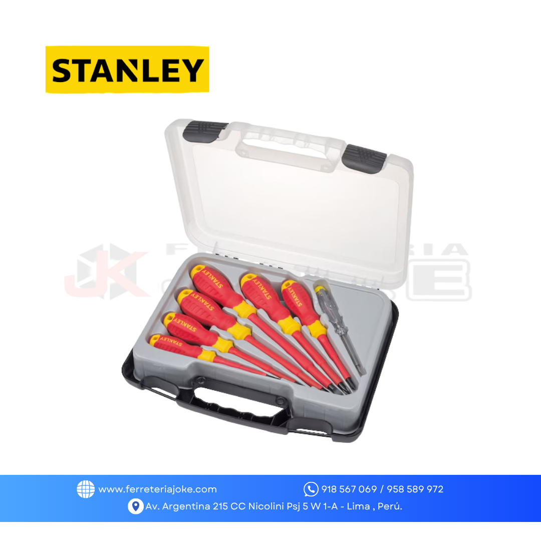 JUEGO DESARMADOR AISLADO 1000V - 7 PZS STMT60175-LA STANLEY