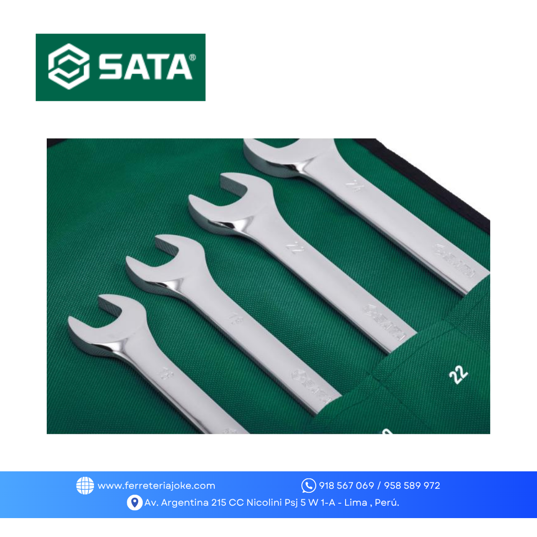 JUEGO LLAVES MIXTAS ACAB ESPEJO 8-24 MM 14 PZS ST09006SJ SATA