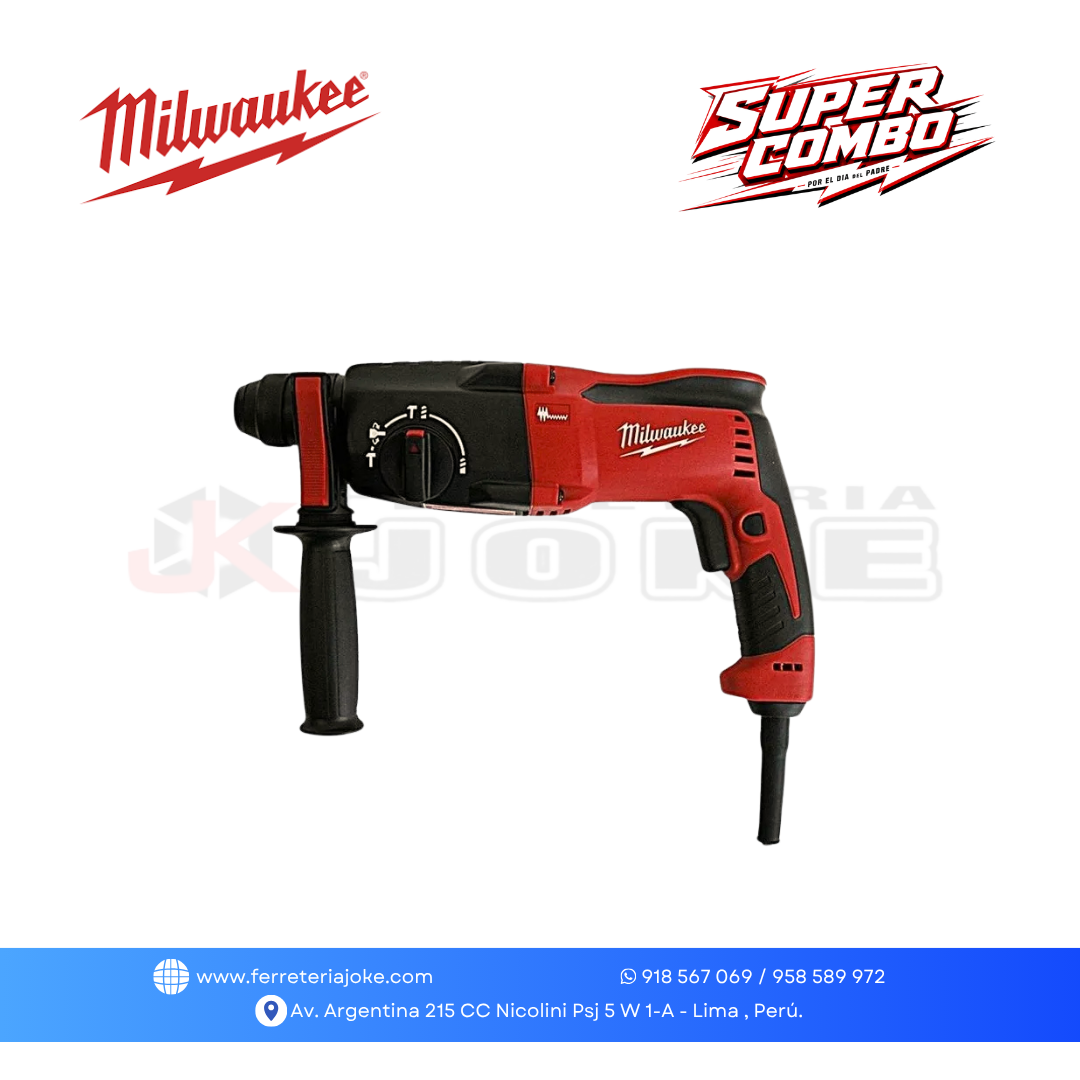 ROTOMARTILLO ELECTRONEUMÁTICO 725W SDS PLUS 5386-59 MILWAUKEE