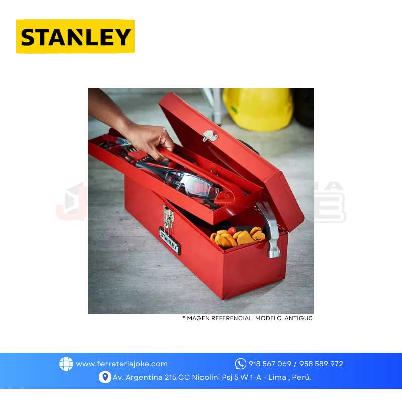 CAJA METÁLICA CON BANDEJA 19" 96-219L STANLEY