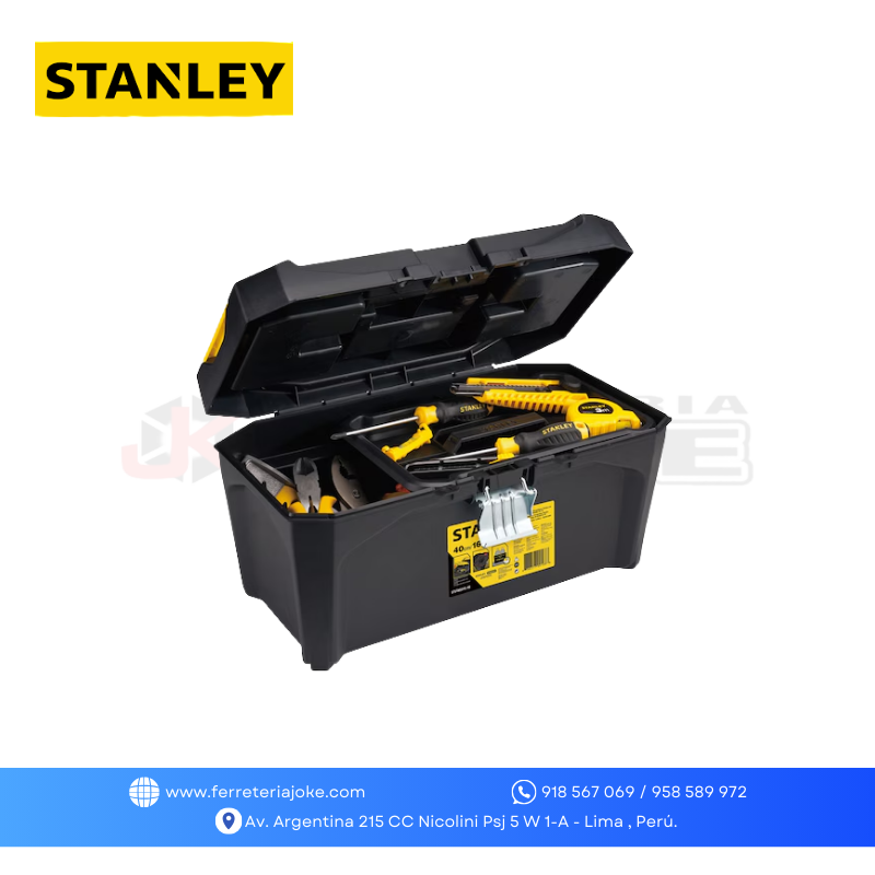 CAJA PLASTICA C/ BROCHE METÁLICO ESSENTIAL 16" STST80345-40 STANLEY