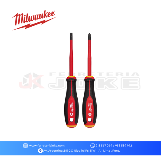 JUEGO DESARMADOR AISLADO 1000V 2 PZS 48-22-220 MILWAUKEE