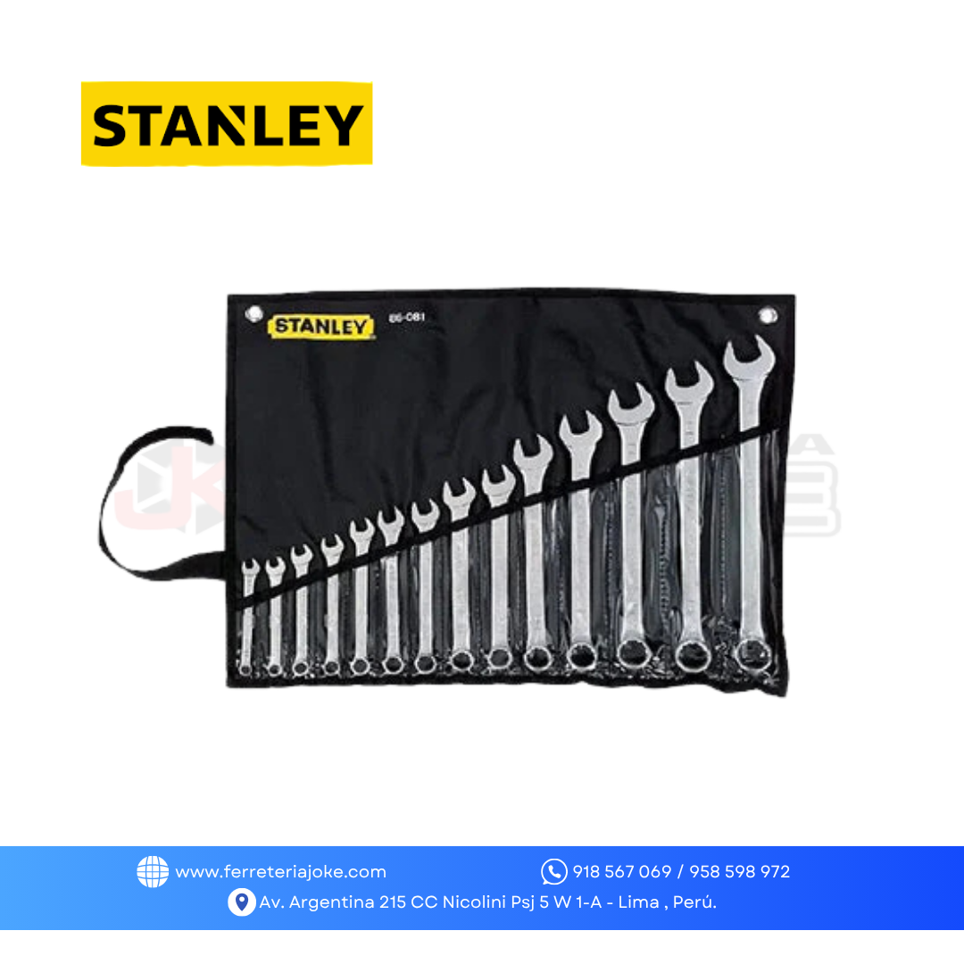 JUEGO LLAVE MIXTA MM - 14 PZS 86-081 STANLEY