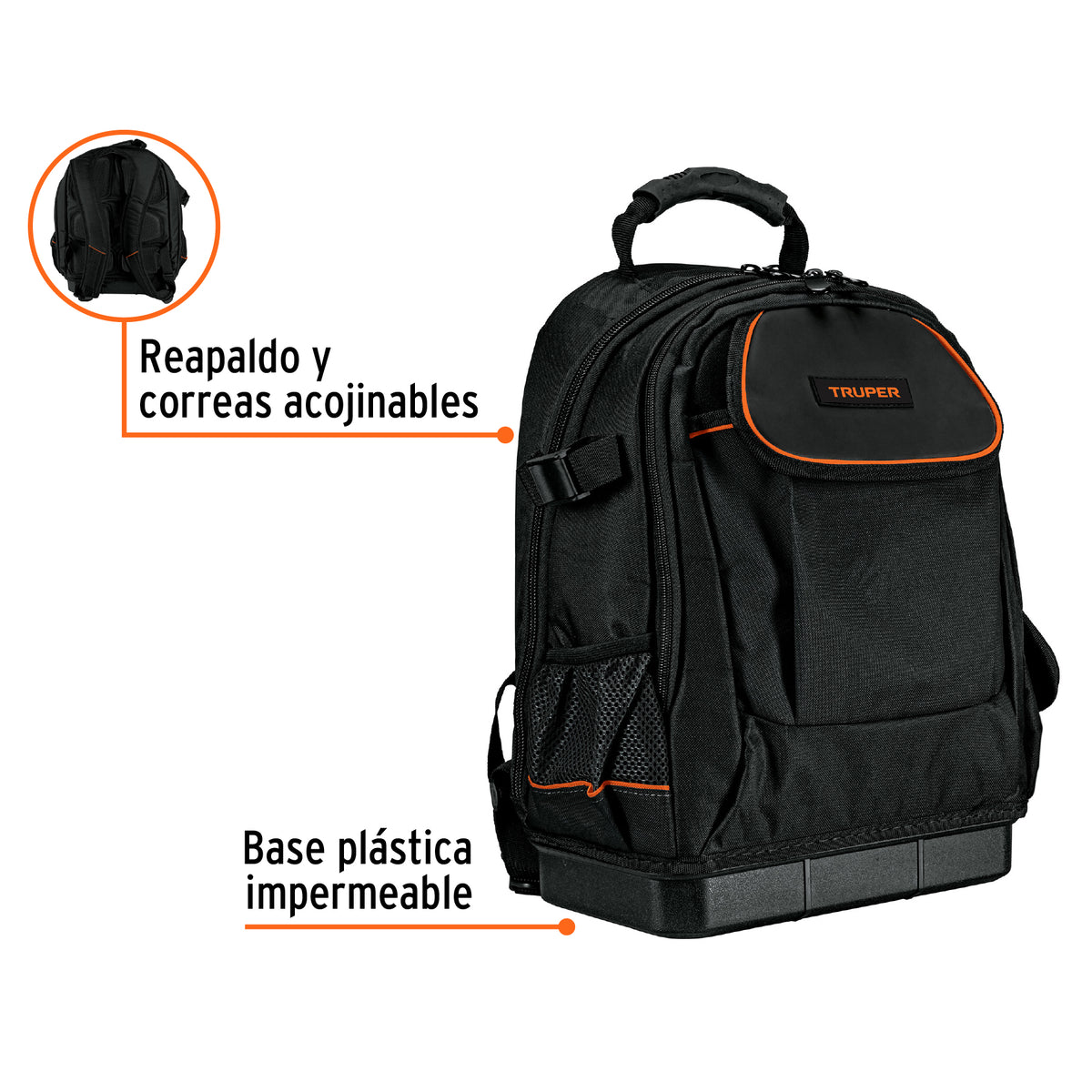 MOCHILA PORTA HERRAMIENTAS B/ PLÁSTICO 101375 TRUPER
