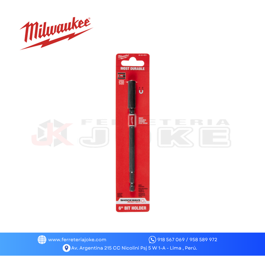 ADAPTADOR PORTA PUNTAS 6" SHOCKWAVE 48-32-4511 MILWAUKEE
