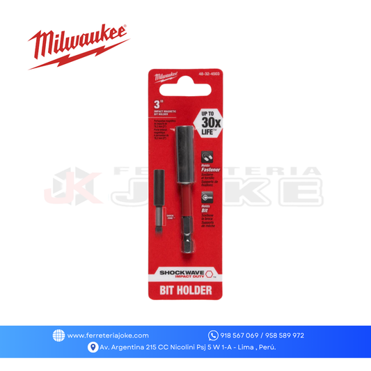 ADAPTADOR PORTA PUNTERA 3" SHOCKWAVE 48-32-4504 MILWAUKEE