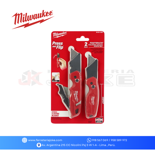 SET CUCHILLA MULTIUSO PLEGABLE FSTBACK 48-22-1503 MILWAUKEE