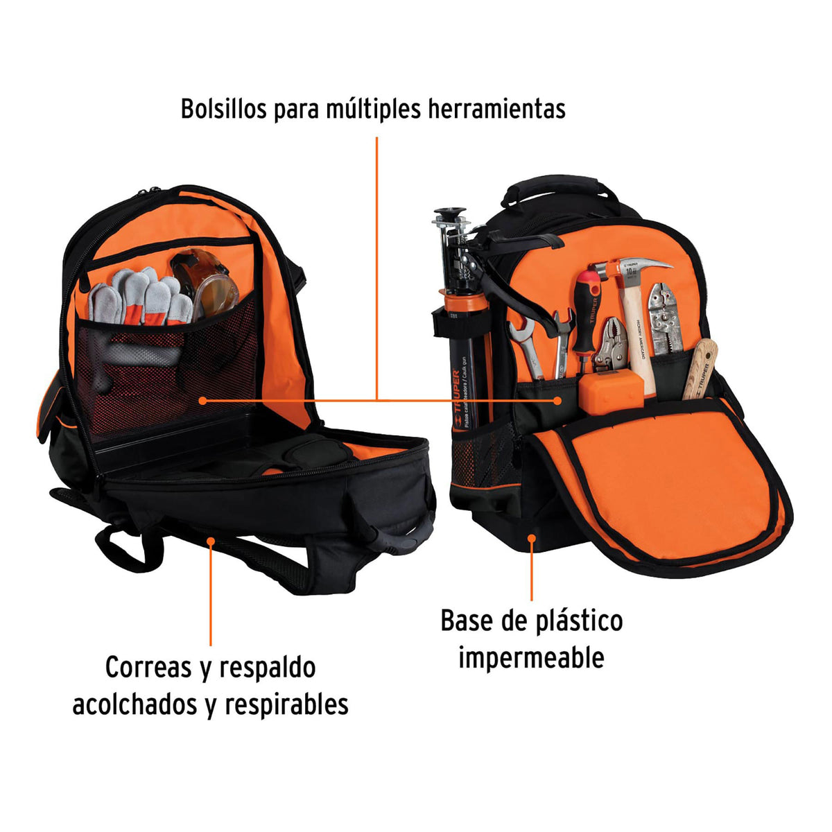 MOCHILA PORTA HERRAMIENTAS B/ PLÁSTICO 101375 TRUPER