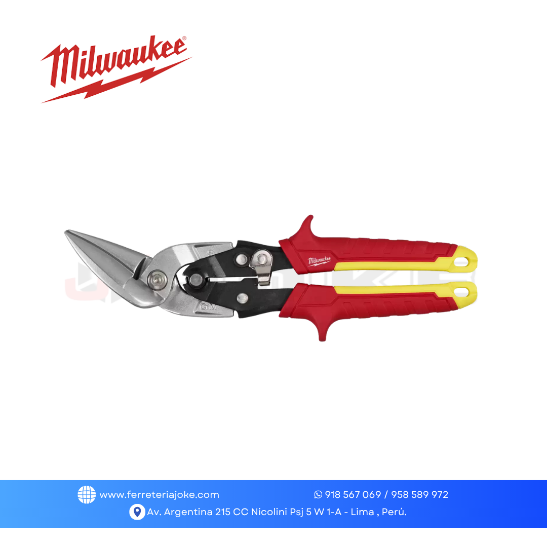 TIJERA DE AVIACION DE CORTE RECTO Y DESPLAZAMIENTO 48224562 MILWAUKEE