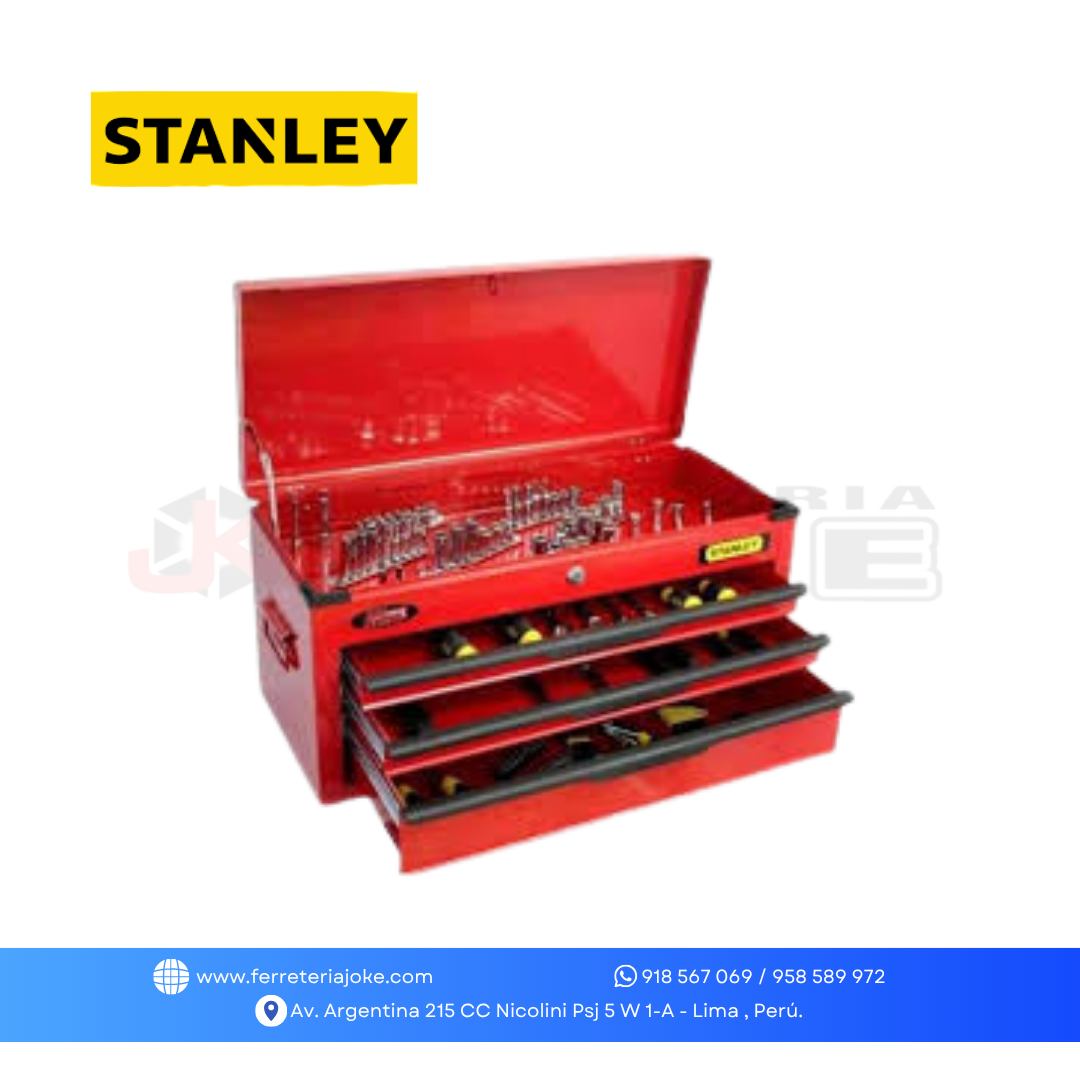 CAJA HERRAMIENTA 122 PZS C/ 3 GAVETAS 70-158 STANLEY