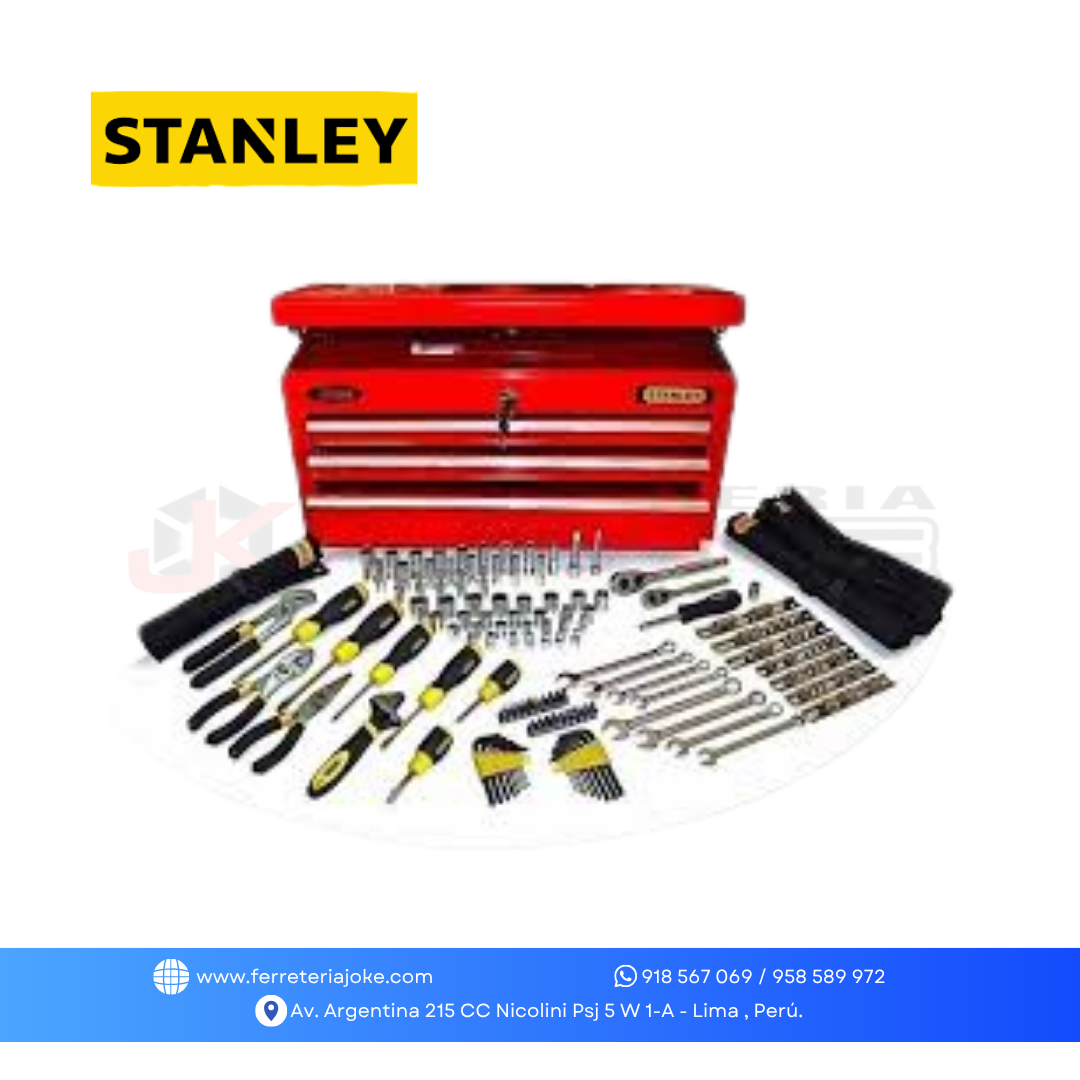 CAJA HERRAMIENTA 122 PZS C/ 3 GAVETAS 70-158 STANLEY