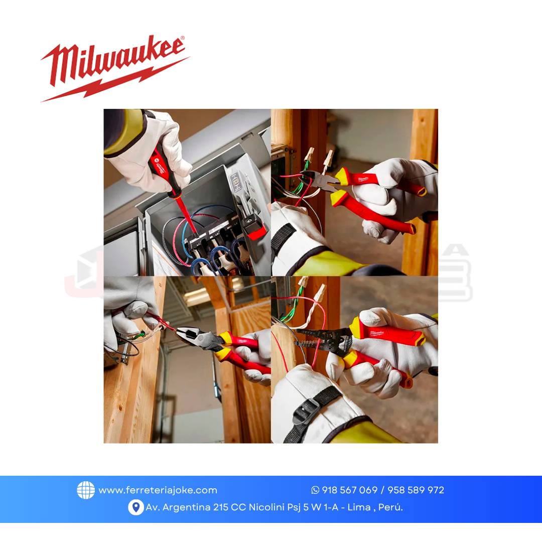 JUEGO DE 5 HERRAMIENTAS MANUALES AISLADAS DE 1000 V 48222215 MILWAUKEE