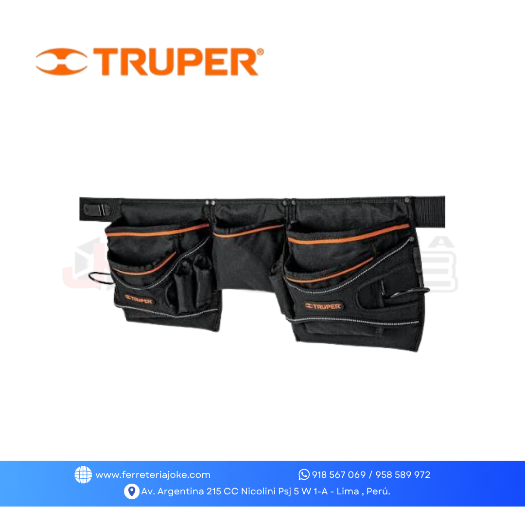 CINTURON PORTAHERRAMIENTAS 20 COMP LONA 15314 TRUPER