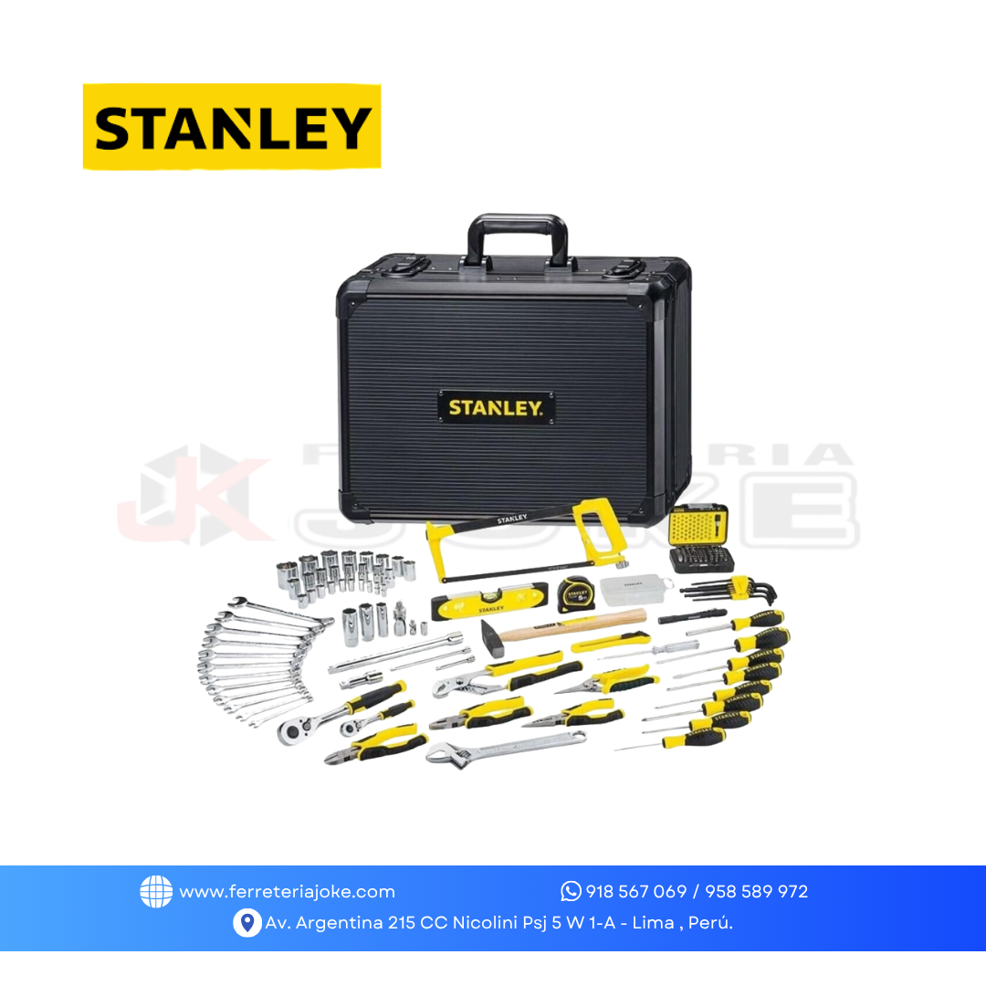 JUEGO DE HERRAMIENTAS ENC 1/4" y 1/2" 141 PZS STMT98109LA STANLEY