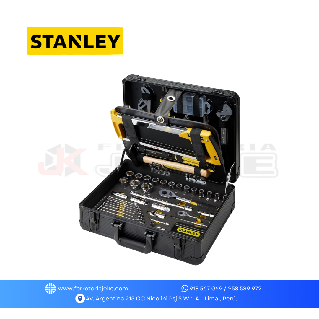 JUEGO DE HERRAMIENTAS ENC 1/4" y 1/2" 141 PZS STMT98109LA STANLEY
