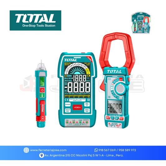 S MULTITESTER, DETECTOR VOLTAJE Y PINZA AMPERIMETRICA (ONE TIME) INDUSTRIAL TOS24069 TOTAL